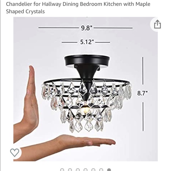 Crystal Look Light Chandelier - Picture 3 of 10